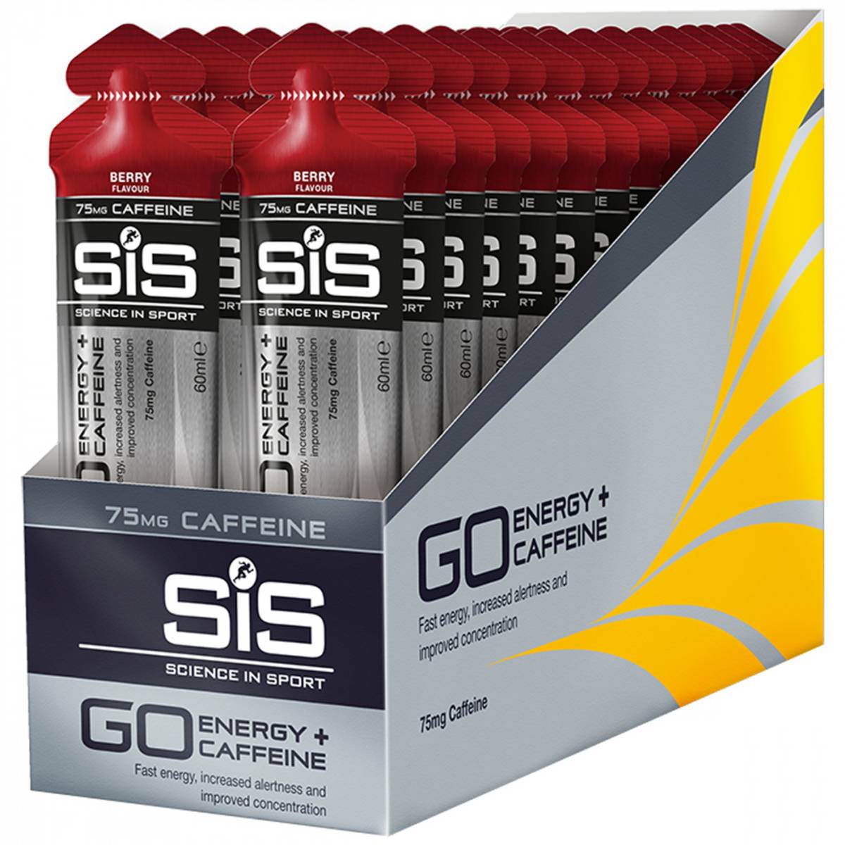 SIS GO Isotonic Bær m/Koffein Gel 30 stk