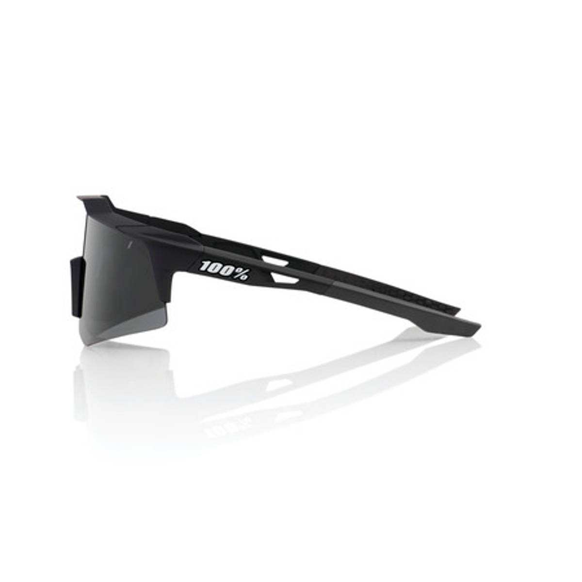 100% Speedcraft XS Soft Black - Mirror Smoke Lens Brille
