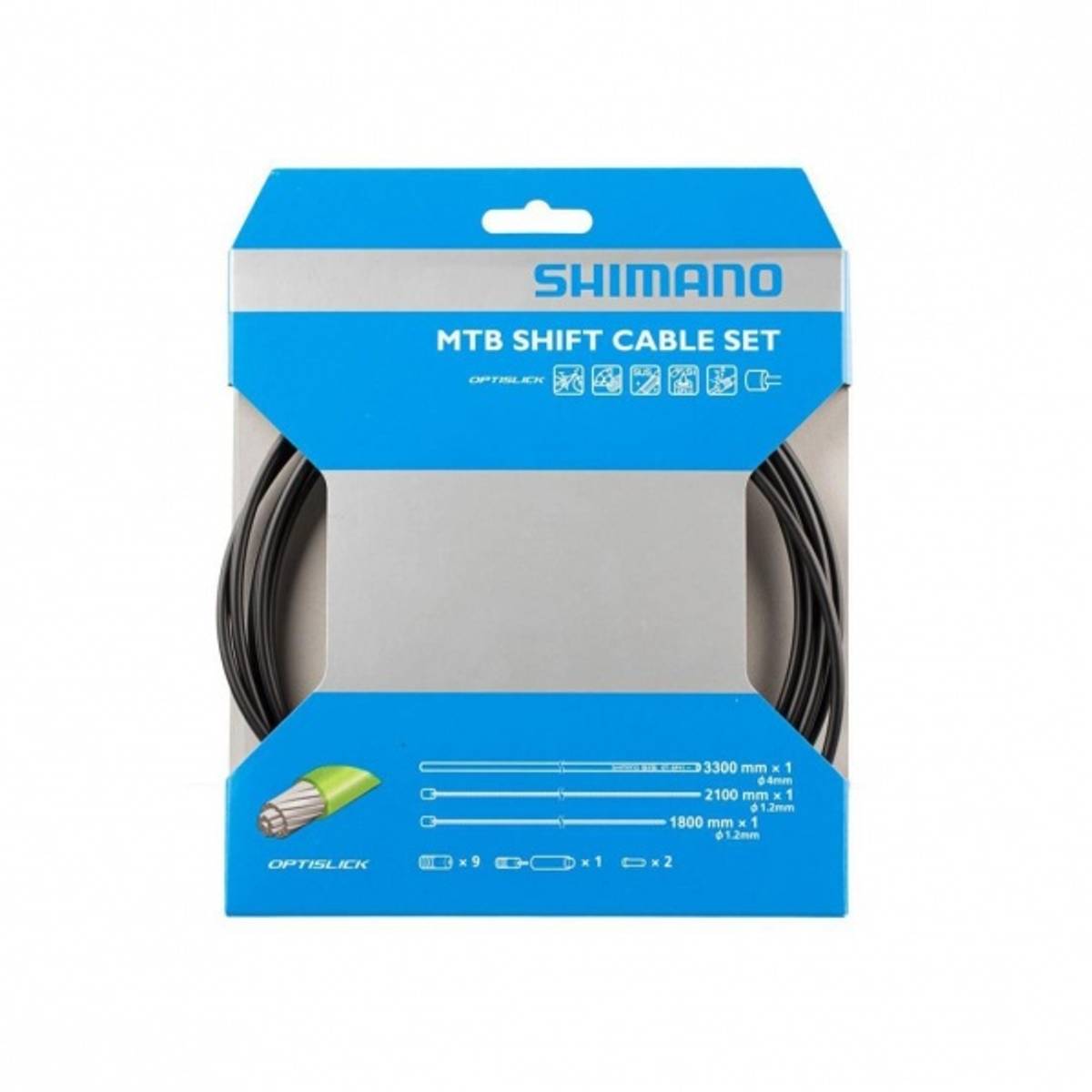 Shimano XTR OptiSlik Girwiresett, Svart